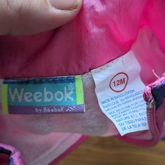 Weebok for reebok pink vintage retro windbreaker zip up - Picture 3 of 3